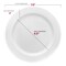 White with Silver Edge Rim Plastic Appetizer/Salad Plates - 7.5" (120 Plates)